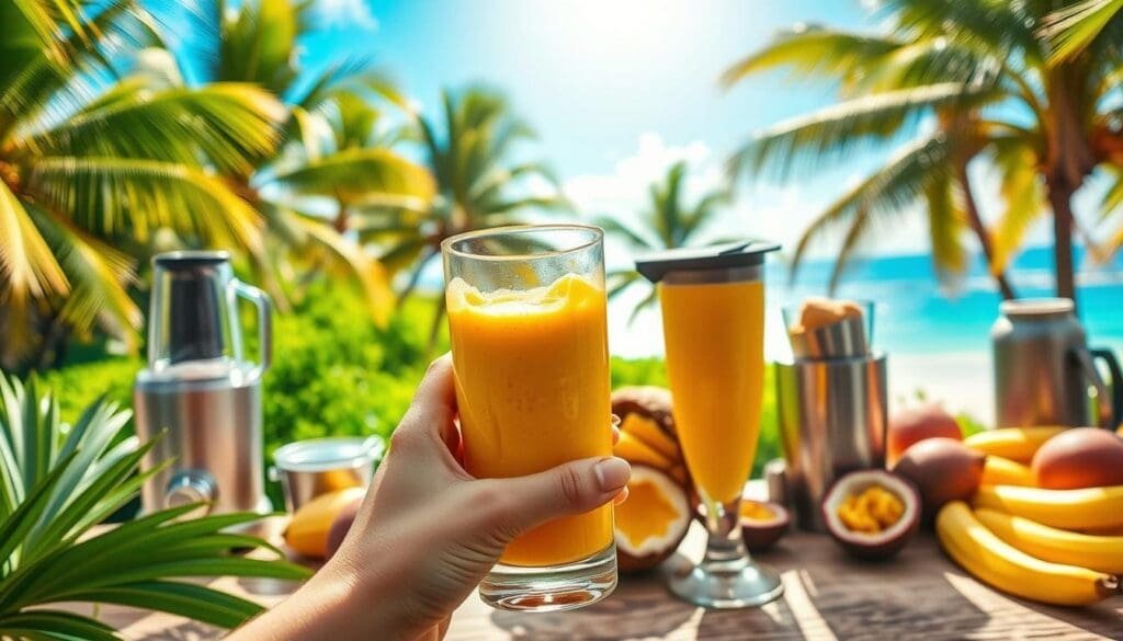 Customizing your smoothie texture.