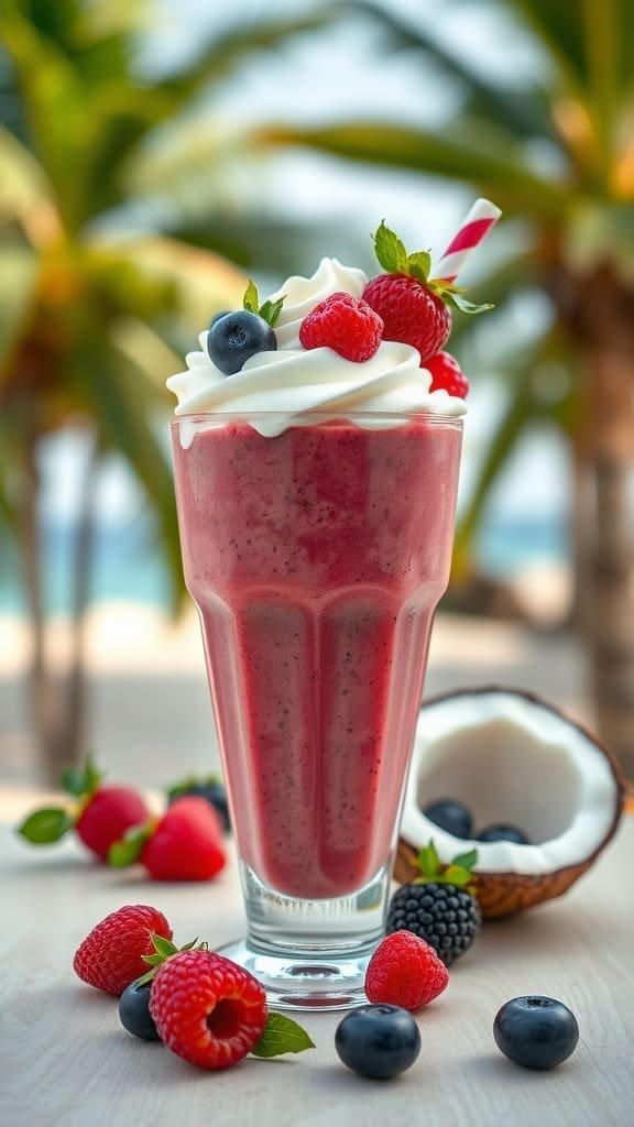 Delightful Berry Coconut Cream