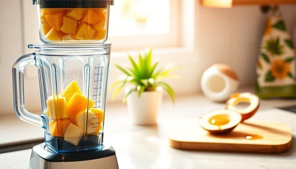 step-by-step smoothie preparation